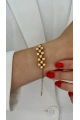 Çoklu Dorika Model Gold Altın Kaplama Bileklik