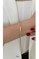 Y Harf Su Yolu Detay Gold Altın Kaplama Bileklik