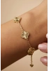 Işıl Simli Yonca Gold Altın Kaplama Bileklik