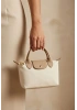 New York Model Ekru Renk Kadın El Çantası