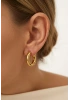Boru Model Küçük Gold Çelik Altın Kaplama Küpe