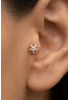 Flower Model Gold Altın Kaplama Tragus Çelik Piercing