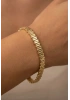 Asimetrik Düz Model Gold Altın Kaplama Bileklik