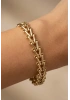 Geçme Üçgen Model Gold Altın Kaplama Çelik Bileklik