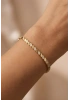 Taşlı Arpa Model Gold Altın Kaplama Bileklik