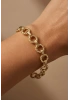 Burma Halka Model Gold Altın Kaplama Bileklik