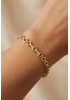 Halka Zincir Taş Sütun Model Gold Altın Kaplama Bileklik