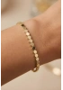Düz Petek Model Gold Altın Kaplama Bileklik