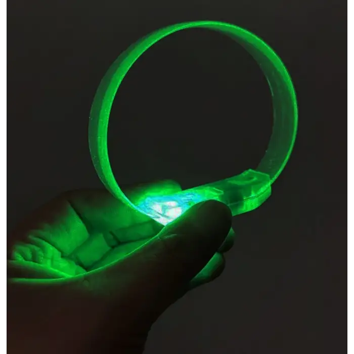 3 Modlu Pilli Led Işıklı Esnek Parti Bilekliği Yeşil