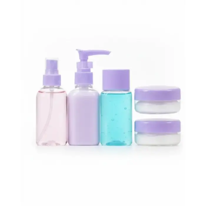5 Parça Şeffaf Seyahat Kozmetik Seti 30 ml