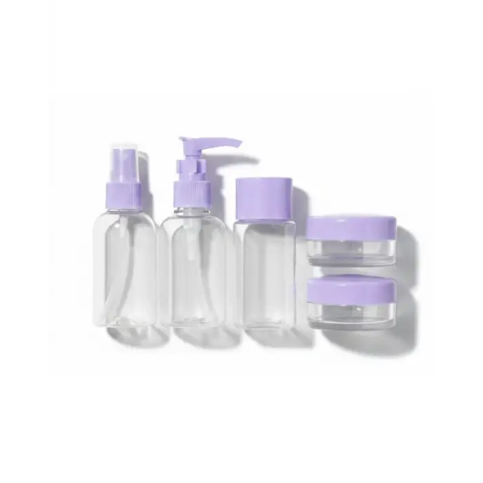 5 Parça Şeffaf Seyahat Kozmetik Seti 30 ml