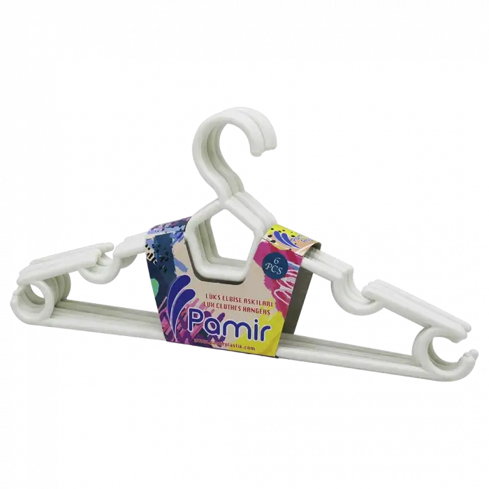 6 PARÇA  PLASTİK KARİZMA ELBİSE ASKI (5047)