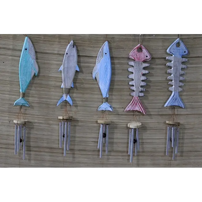 Ahşap Balıklı Metal Çan No:5