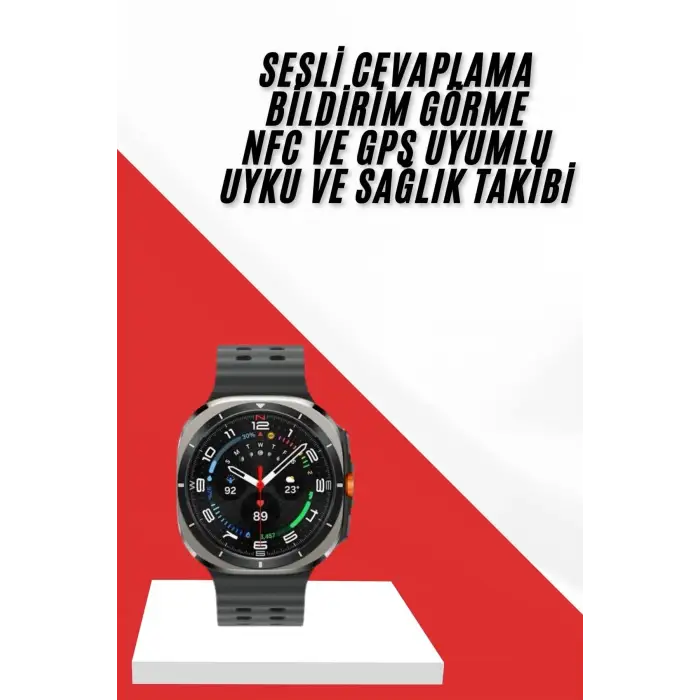 Akıllı Saat Müzik Dinleme Nabız Ölçer NFC ve GPS Uyumlu Sesli Asistan