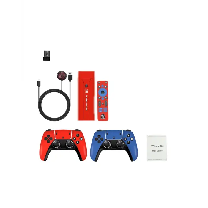 Android Game Stick 10K HD 64GB Çift Kollu TV Oyun Konsolu