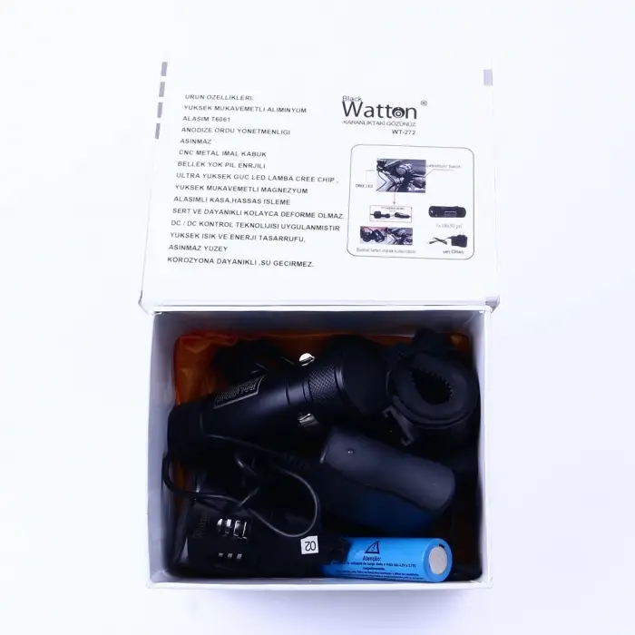 Black Wt-272-profesyonel Bisiklet Lambası