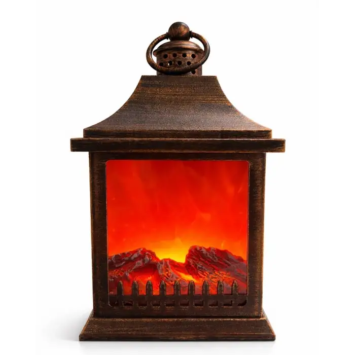 Dekoratif Ledli Şömine Lamba Alk4595