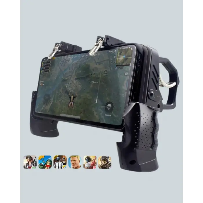 Dört Parmak Destekli Mobil Gamepad Tetikli Oyun Kontrolcüsü