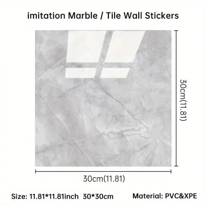 Gri Mermer Desen Duvar Sticker (30*30)