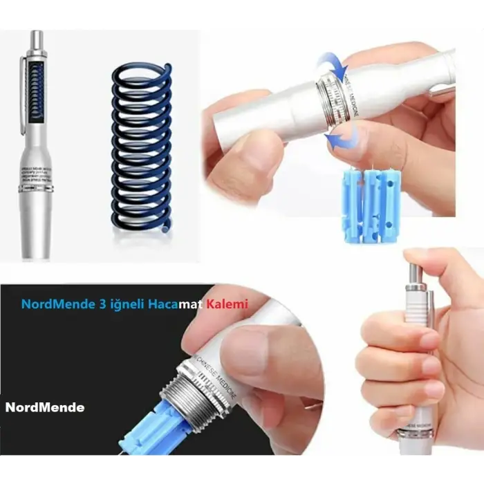 Hacamat Kalemi 3 İğneli 100  İğne Hediye