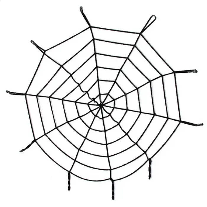 Halloween Cadılar Bayramı Örümcek Ağ Dekor Siyah 1.5 Metre