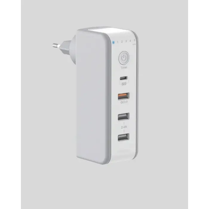 Hızlı Şarj Destekli Zaman Ayarlı USB Şarj Adaptörü