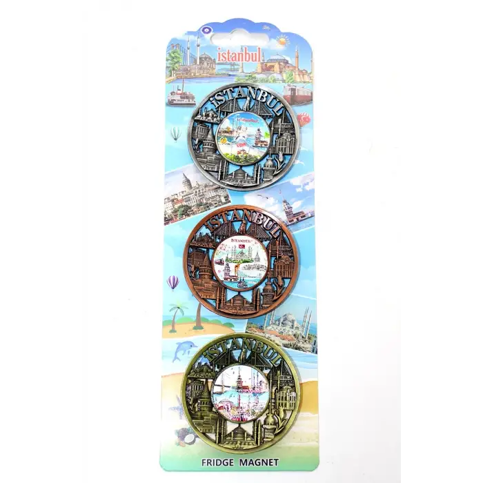 İstanbul Temalı Metal Magnet 3lü Set Alk2890