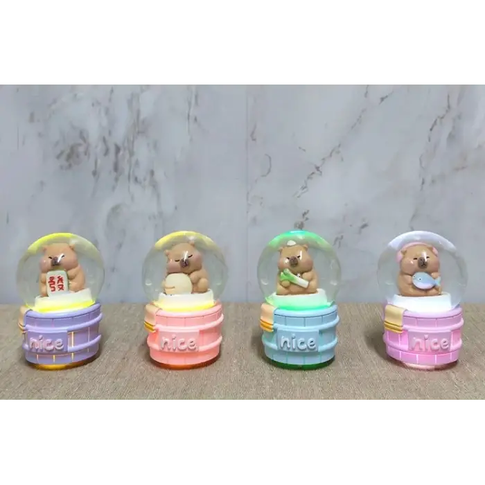 Kapibara Tasarımlı Işıklı Kar Küresi Alk5022