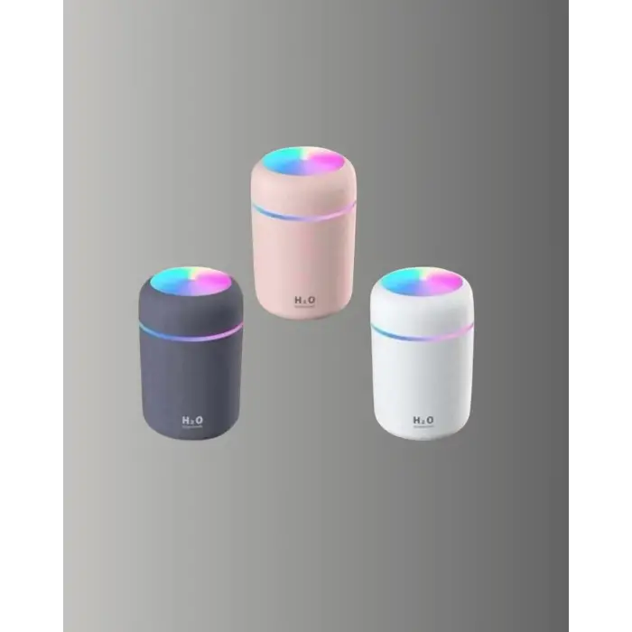 LED Işıklı Sessiz Masaüstü Nemlendirici – 3 Buhar Modu