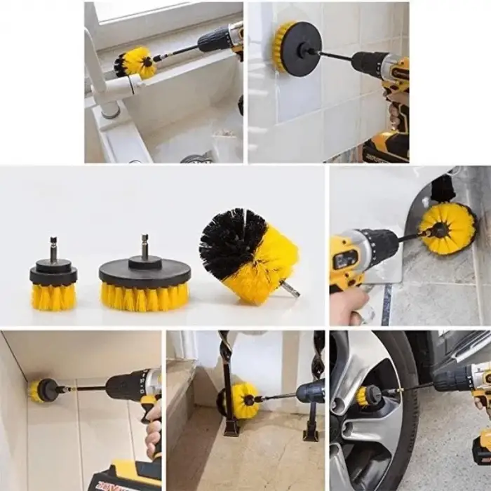 Matkap Ucuna Takılan 3'lü Fırça Temizlik Seti (5047)