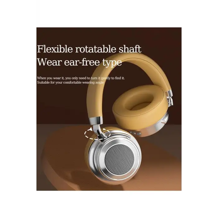 Metal Kulak Üstü Kablosuz Bluetooth Kulaklık Hybrid Anc Type-c Hızlı Şarj Bluetooth 6.0