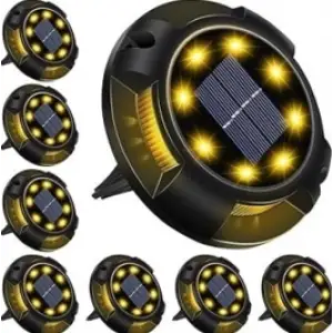 4lü Solar Panelli Kazıklı Zemin Solar Ledi 8+4 Led Gün Işığı