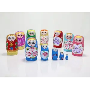 5li Ahşap Matruşka Alk1204