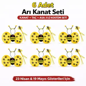 639lı Arı Kostüm Seti – Kanat Taç Asa