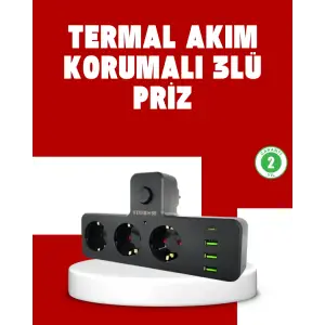 7 Portlu Çoklu Priz USB ve Type-C Girişli Akıllı Güç Ünitesi