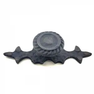 Antika Tarz Dekoratif Pirinç Çizgili Düğme - 25x80 Mm, Oksit