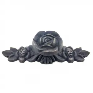 Antika Tarz Dekoratif Pirinç Gül Düğme - 30x100 Mm, Oksit