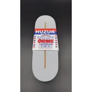 BEYAZ - 2.5CM PAÇA LASTİK GENİŞ 10MT. (5047)