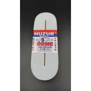 BEYAZ - 3CM PAÇA LASTİK YASSI GENİŞ 10MT. (5047)