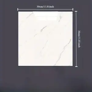 Beyaz Mermer Desenli Alüminyum Plastik Duvar Sticker (30*30)