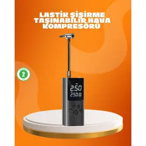 Çoklu Valf Adaptörlü Dijital Hava Pompası