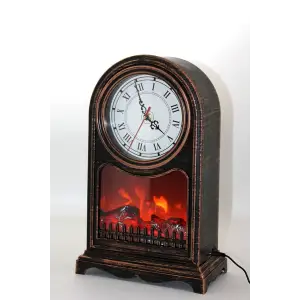 Led Işıklı Saatli Şömine Aalk2501