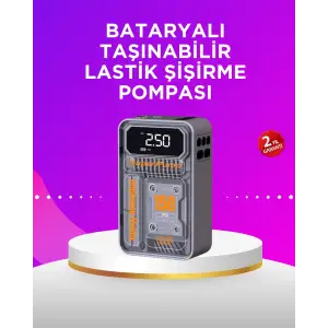Mini Boy Elektrikli Şarjlı Yüksek Basınçlı Lastik Şişirme Pompası