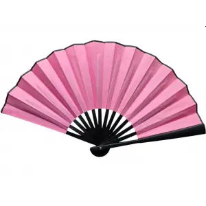 Plastik Kumaş Yelpaze 12li Pembe