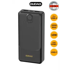 Powerbank Dudao K10Pro 2.4A 20000mAh 2 x USB-A - Siyah (5047)