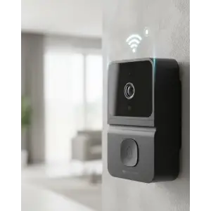 ŞARJLI KAMERALI KAPI ZİLİ SİYAH