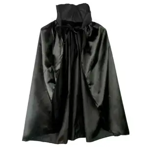 Siyah Renk Yakalı Halloween Pelerini 90 cm (5047)