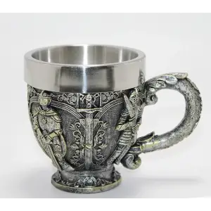 Şövalye Kabartmalı 3d Paslanmaz Çelik Kupa Bardak Alk4477