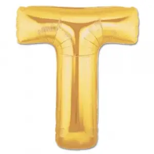 T Harf Folyo Balon Altın Renk  40 İnç