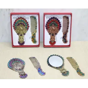 Tavuskuşu Ayna Ve Tarak Seti Küçük Boy Alk4990